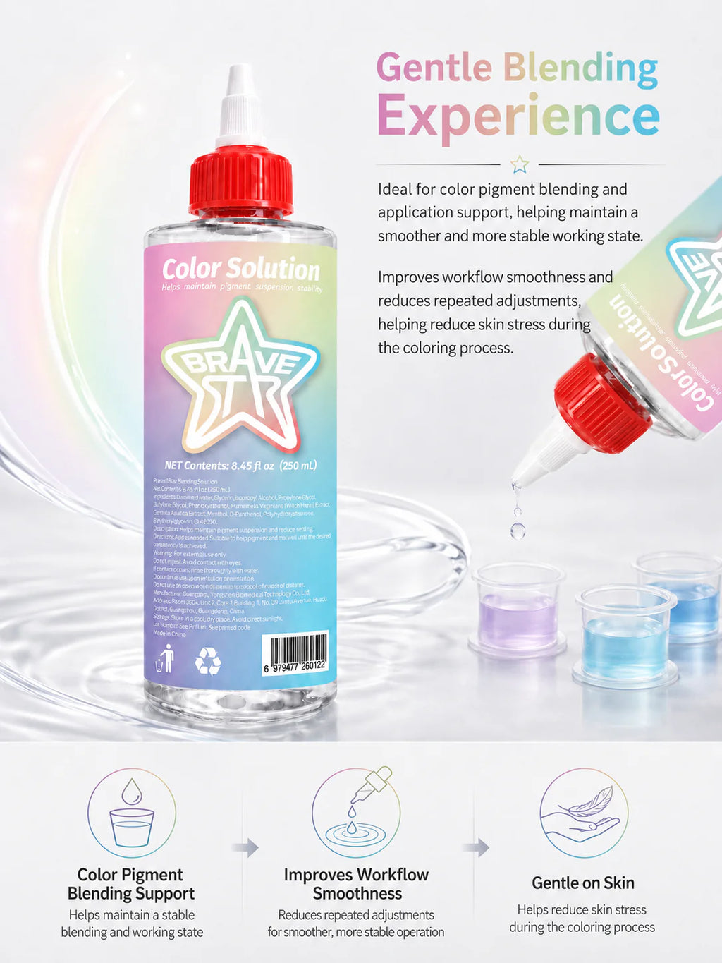 BraveStar Tattoo Color Solution 250ml
