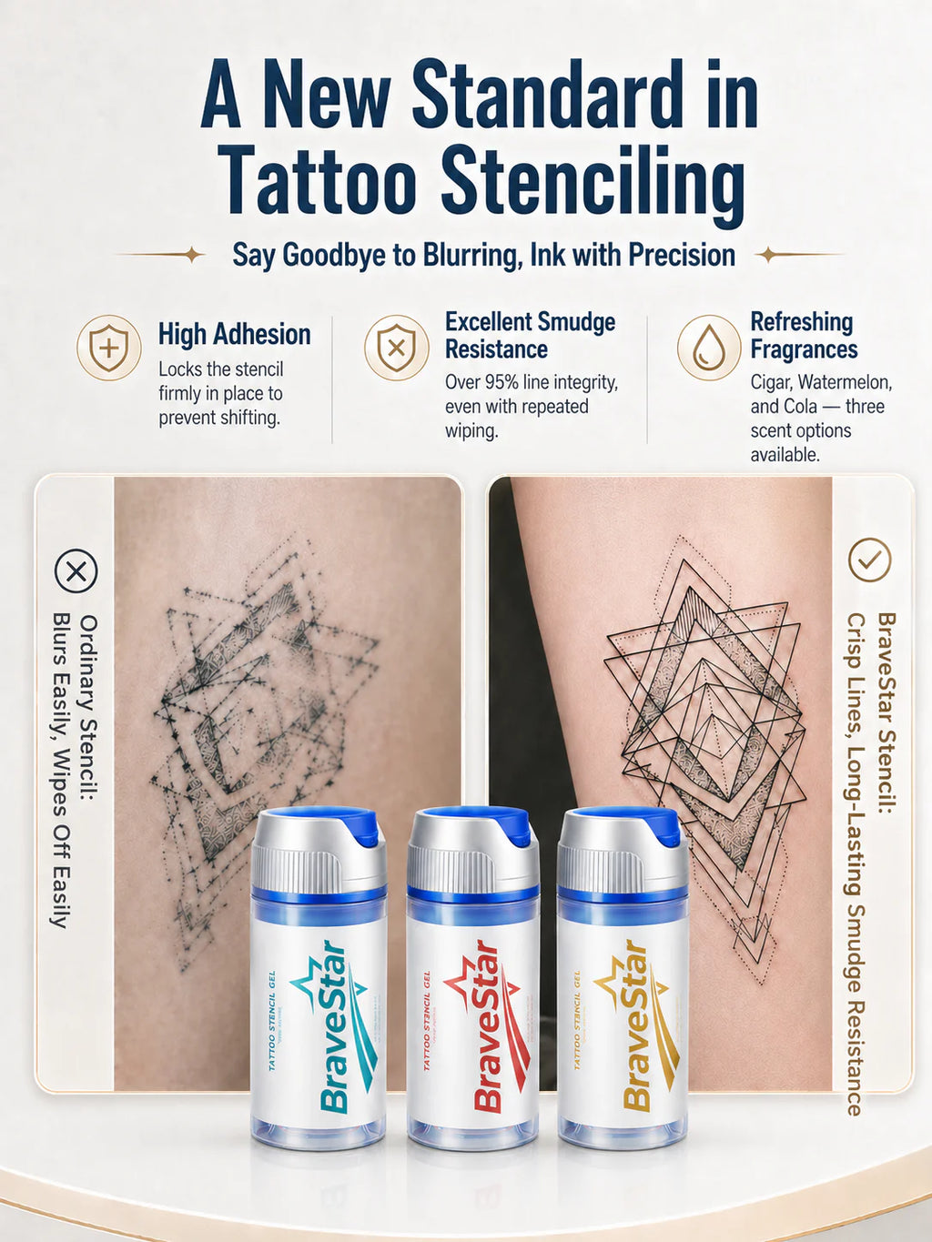 BraveStar Tattoo Stencil Transfer Gel 100g