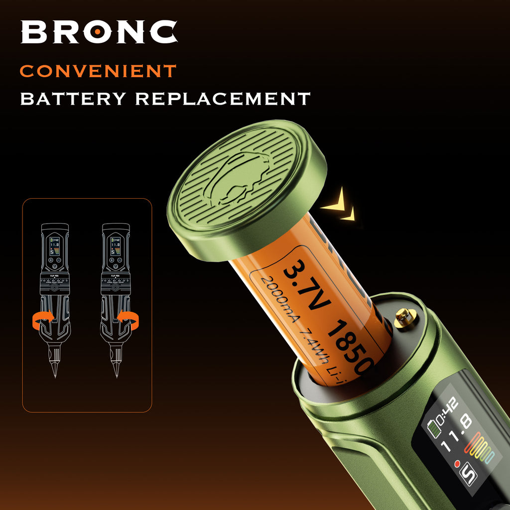 BRONC X2 NEO – UPGRADED 7.1 MNM ADJUSTABLE WIRELESS TATTOO PEN