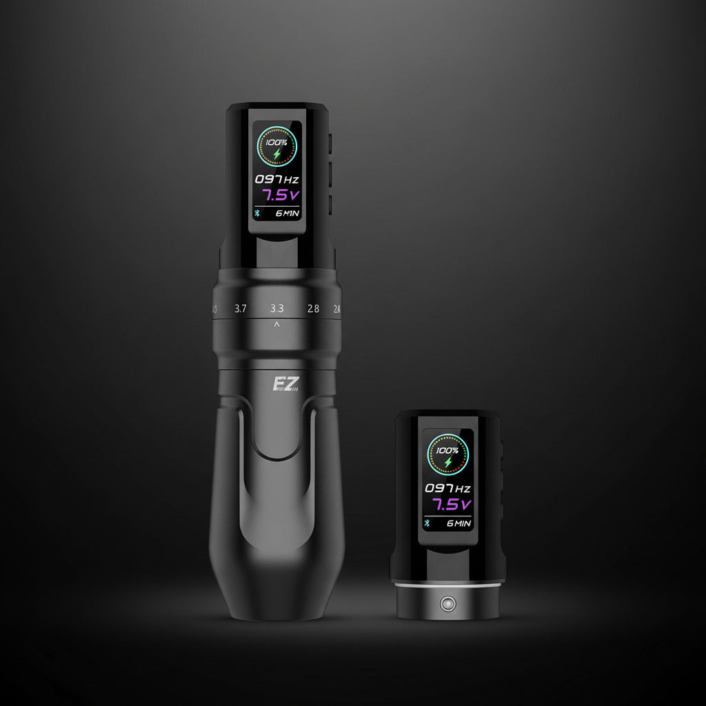 EZ P3 Pro Wireless Tattoo Pen with Additional Battery - Black