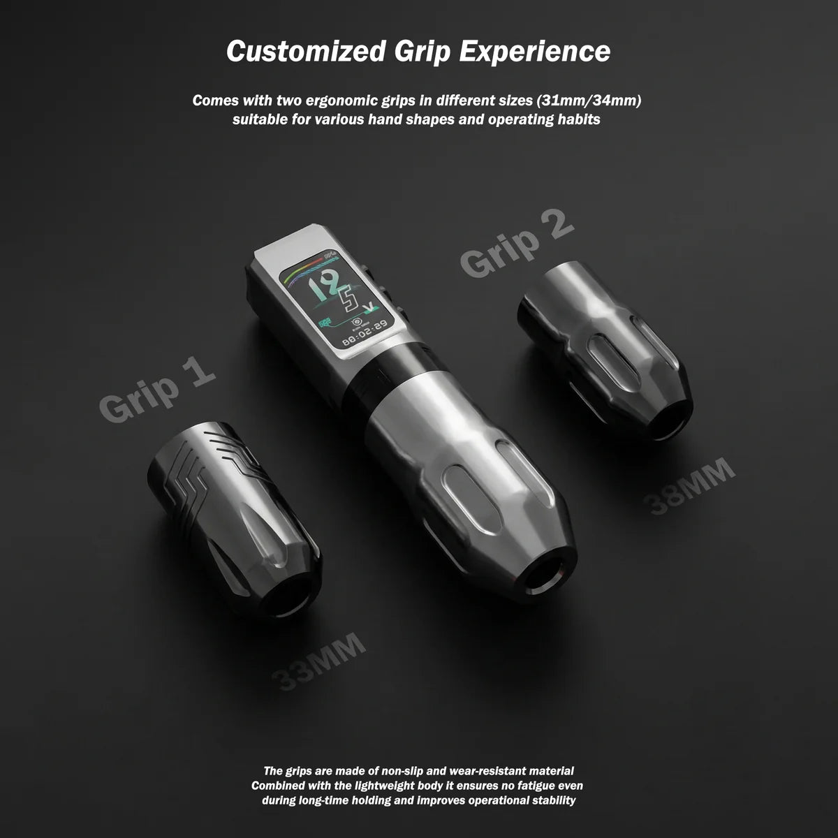 INKSOUL® TATTOO MACHINE WIRESLES PEN 4.2MM STROKES TWO GRIPS TWO BATTERIES TWO MODES 2 IN 1 | HV6 PRO