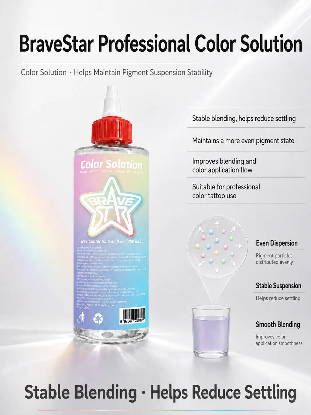 BraveStar Tattoo Color Solution 250ml