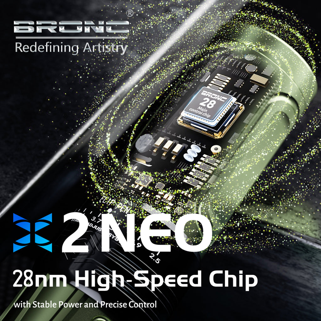BRONC X2 NEO – UPGRADED 7.1 MNM ADJUSTABLE WIRELESS TATTOO PEN