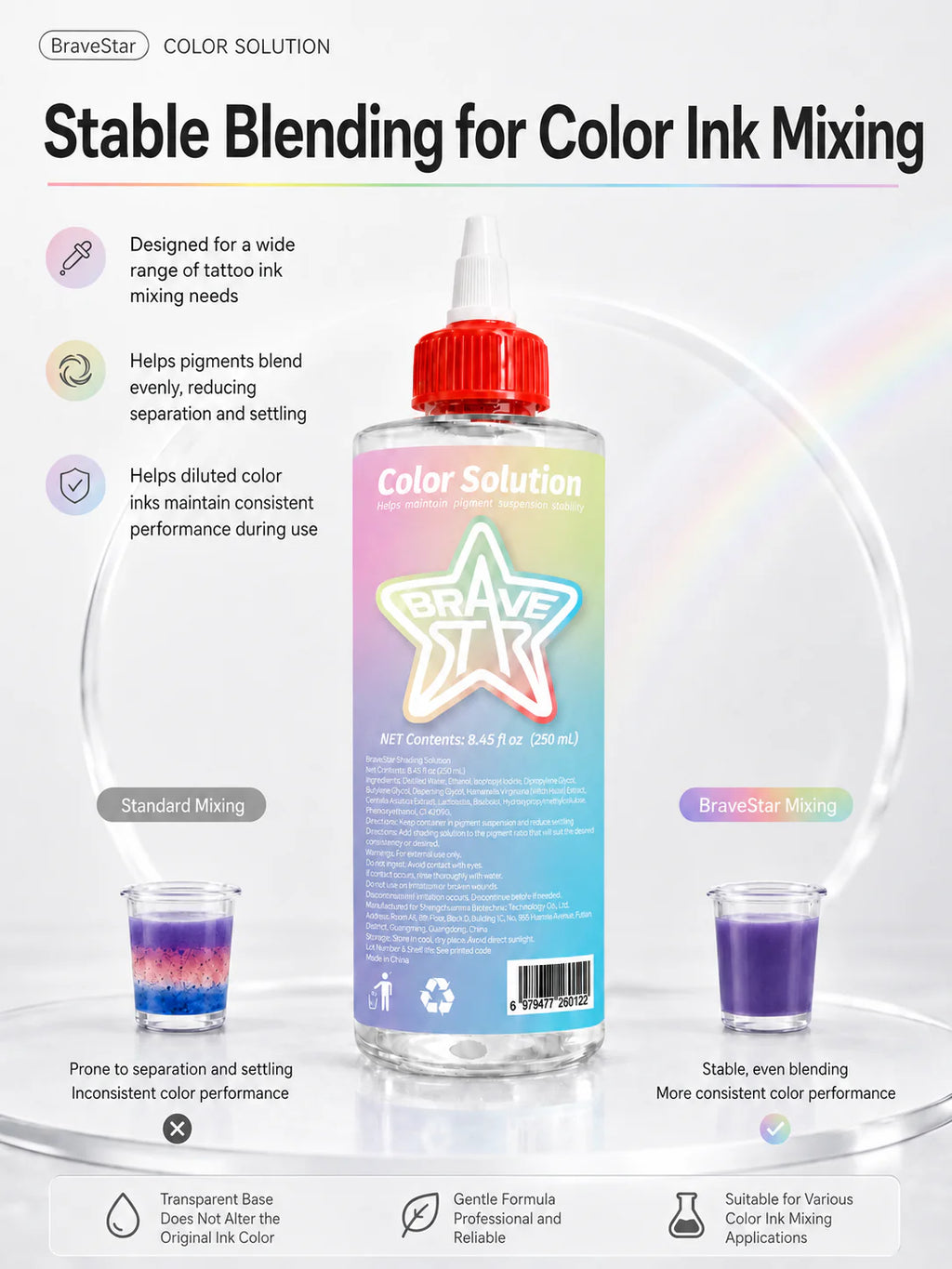 BraveStar Tattoo Color Solution 250ml