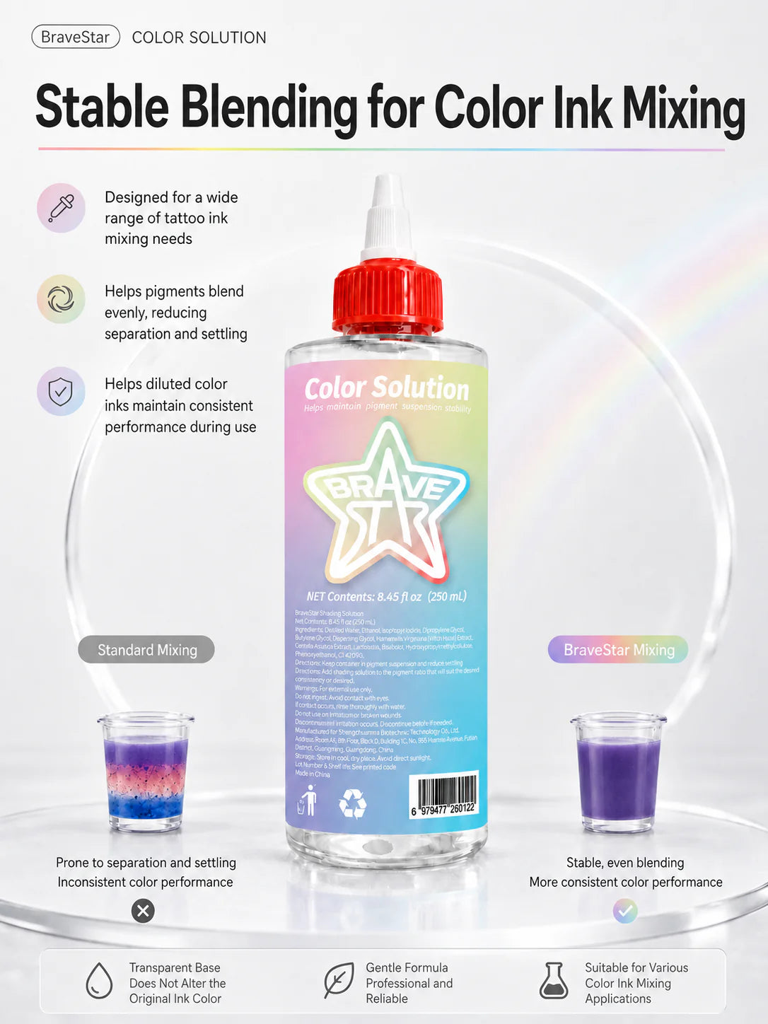 BraveStar Tattoo Color Solution 250ml