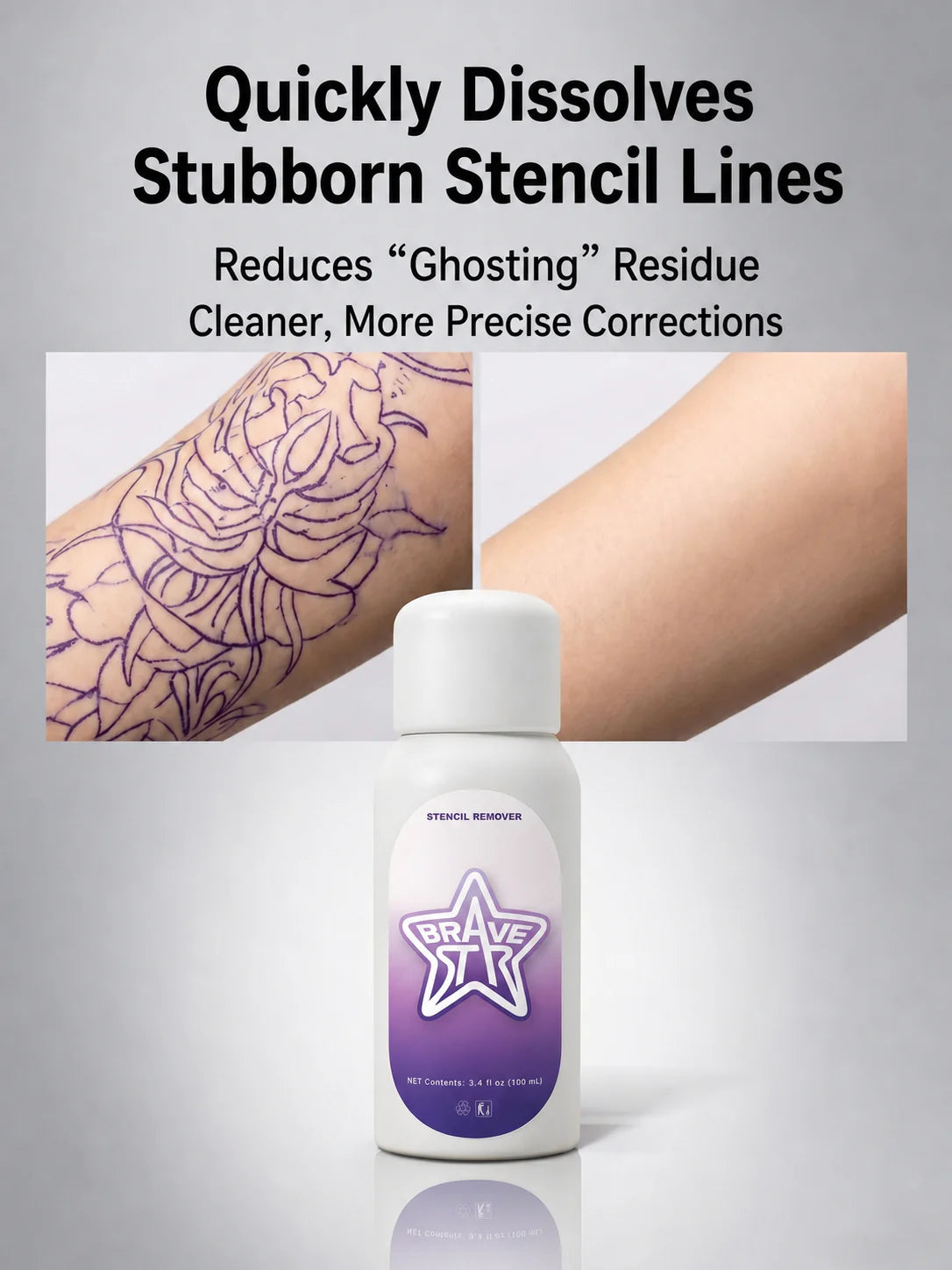 BraveStar Tattoo Stencil Remover 100ml