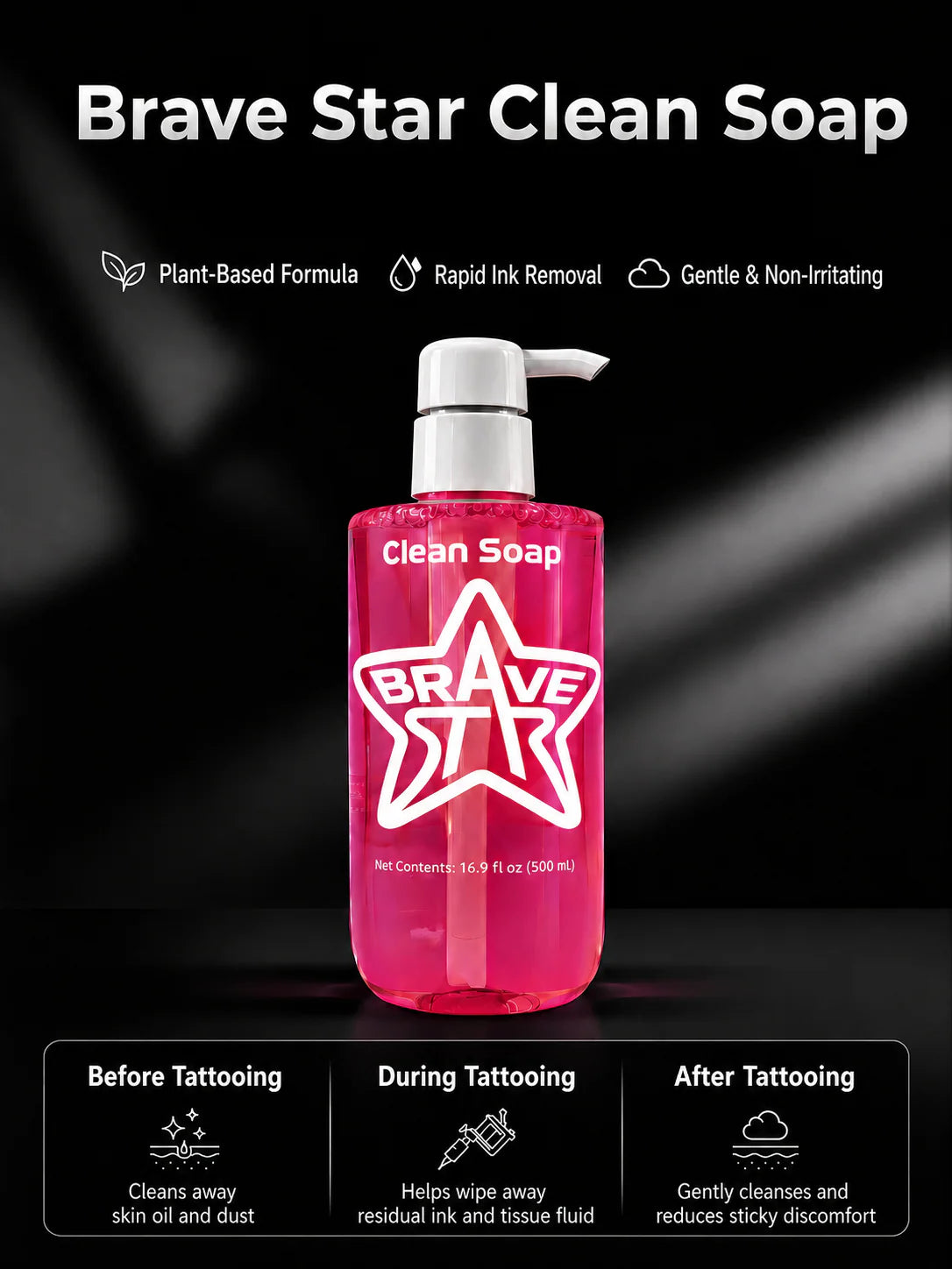 BraveStar Tattoo Clean Soap 500ml