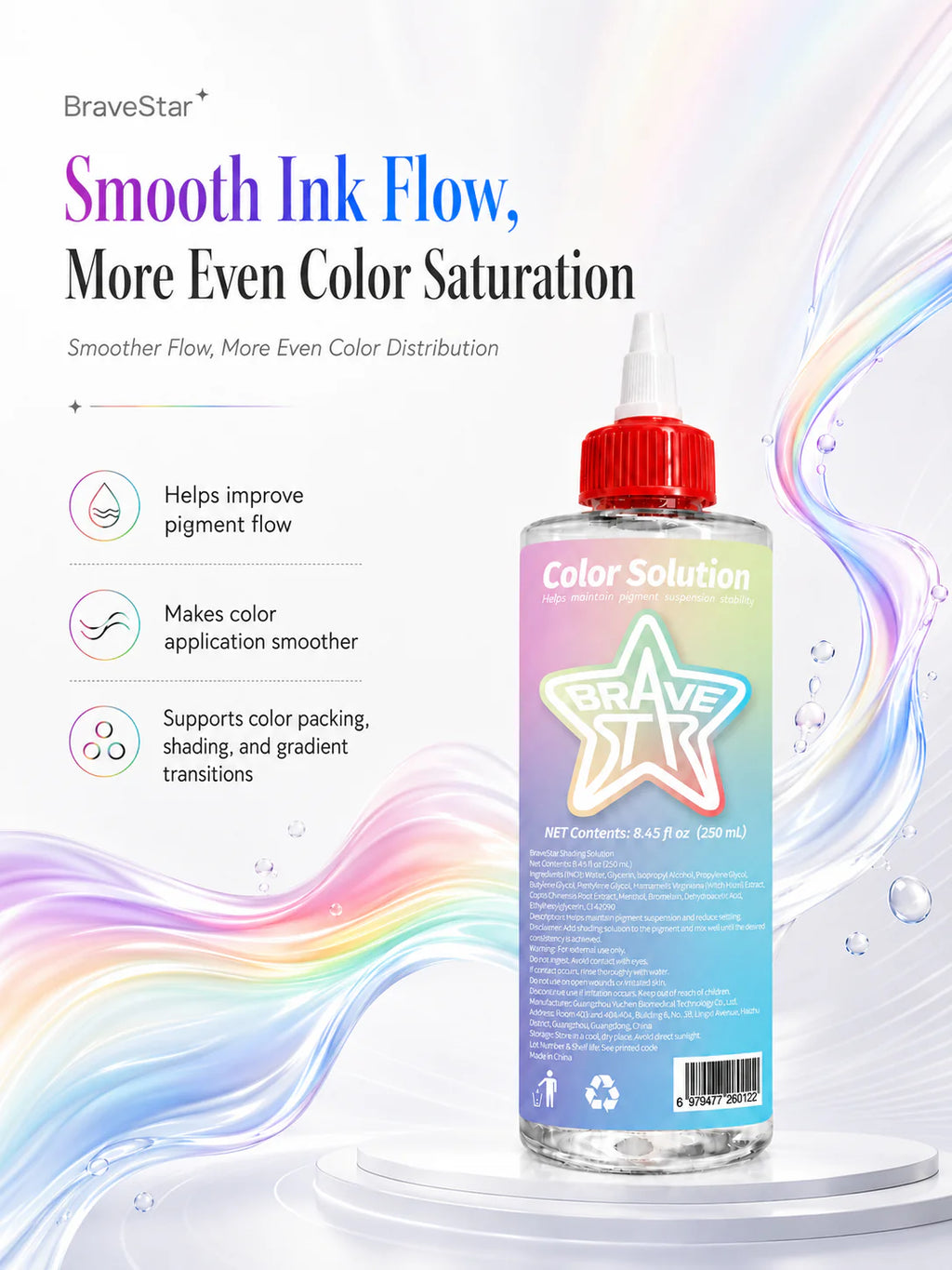 BraveStar Tattoo Color Solution 250ml