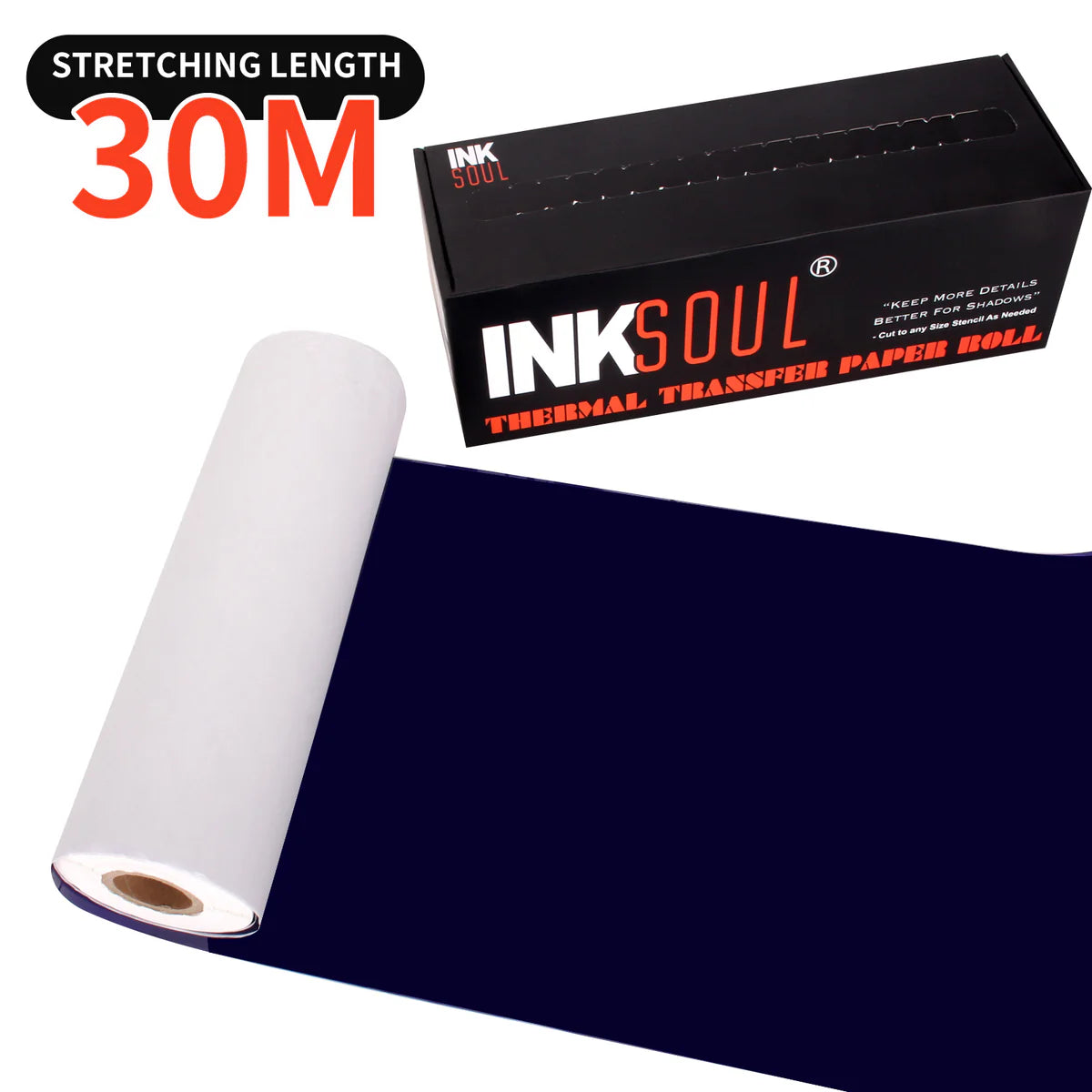 ROULEAU DE PAPIER DU POCHOIR INKSOUL® TATTOO 210 MM * 30M