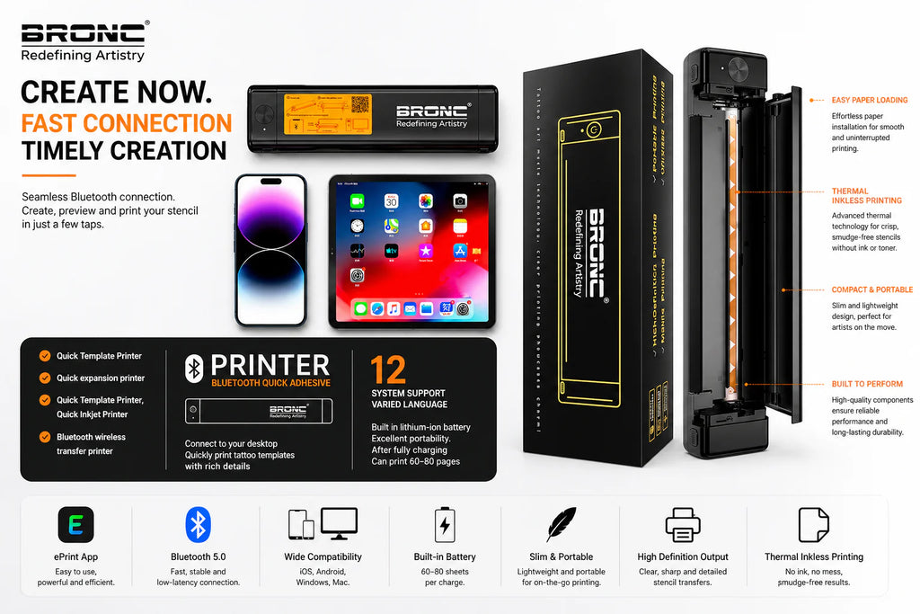 BRONC INKLESS TATTOO PRINTER
