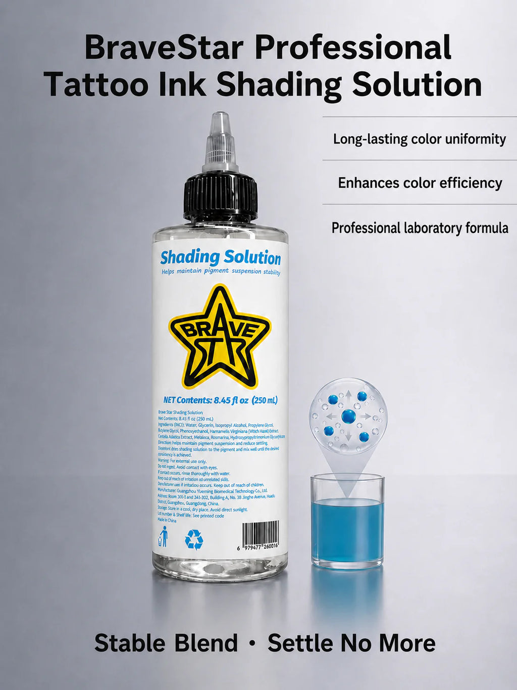 BraveStar Tattoo Dilution Solution 250ml