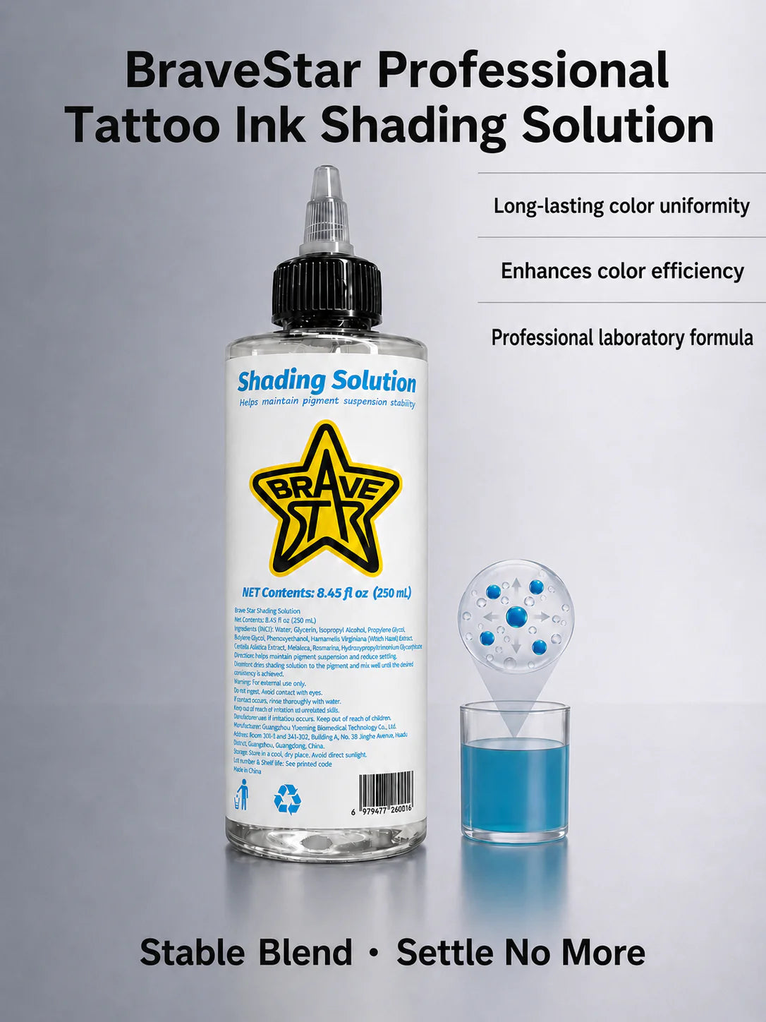 BraveStar Tattoo Dilution Solution 250ml