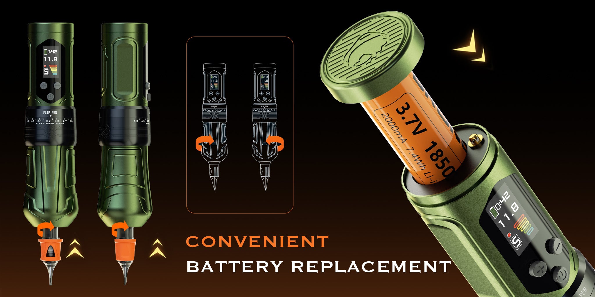 BRONC X2 NEO – UPGRADED 7.1 MNM ADJUSTABLE WIRELESS TATTOO PEN