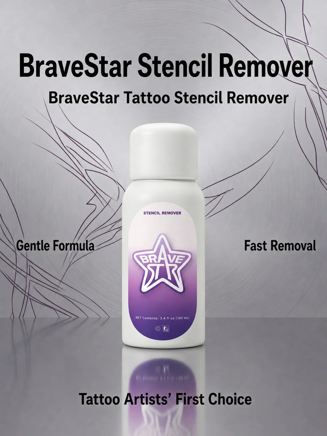 BraveStar Tattoo Stencil Remover 100ml
