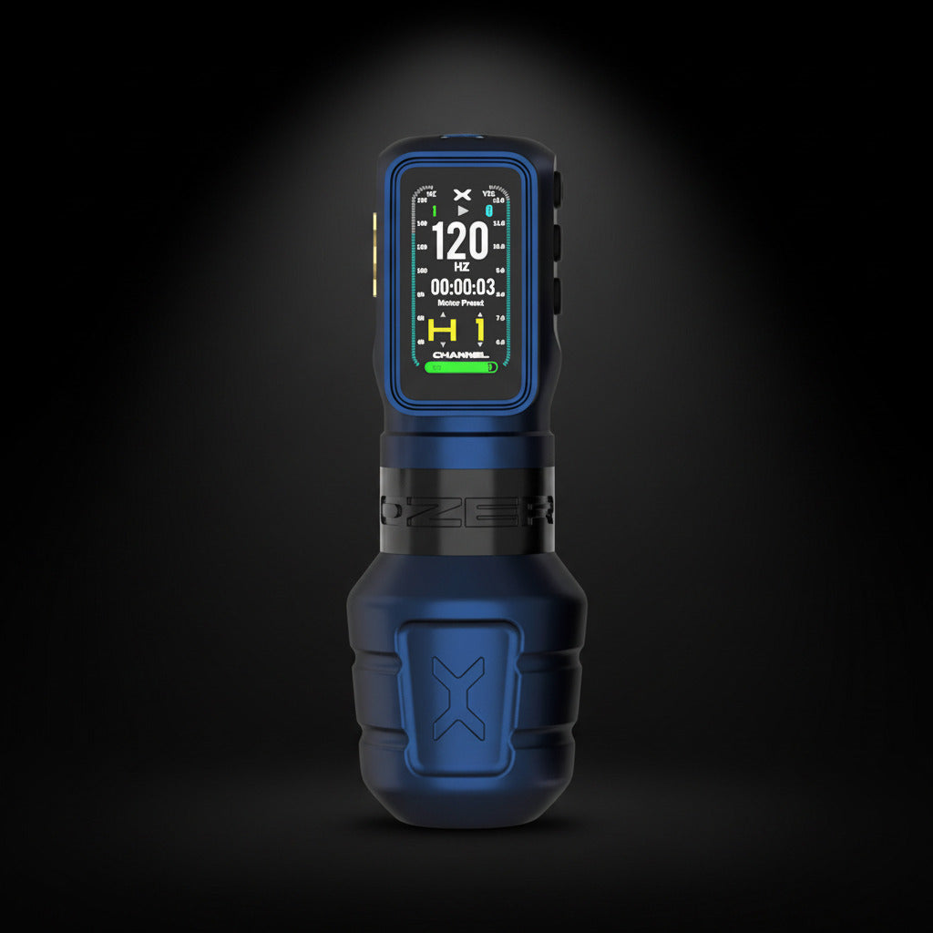 Ozer X Channel Wireless Tattoo Machine - Blue