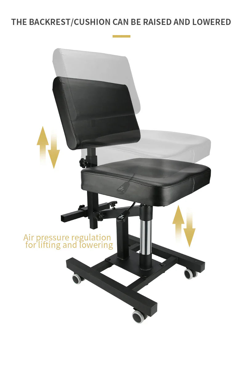Inksoul NOUVELLE CHAISE DE TATOUAGE PNEUMATIQUE AMÉLIORÉE LIFTABLE