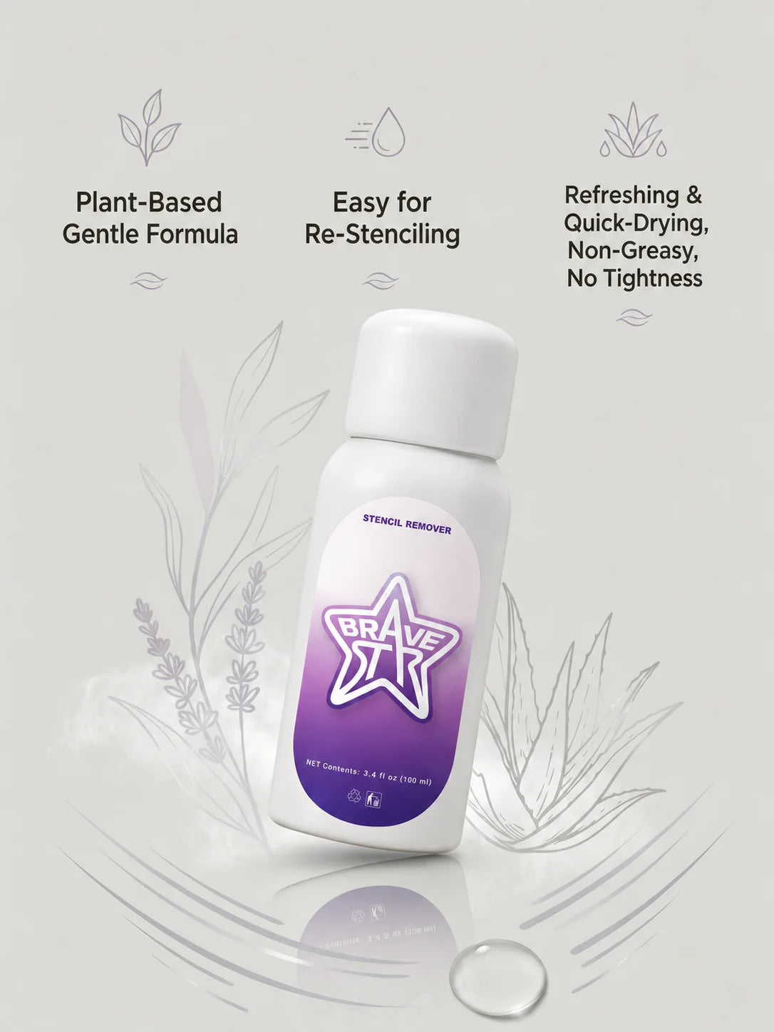 BraveStar Tattoo Stencil Remover 100ml