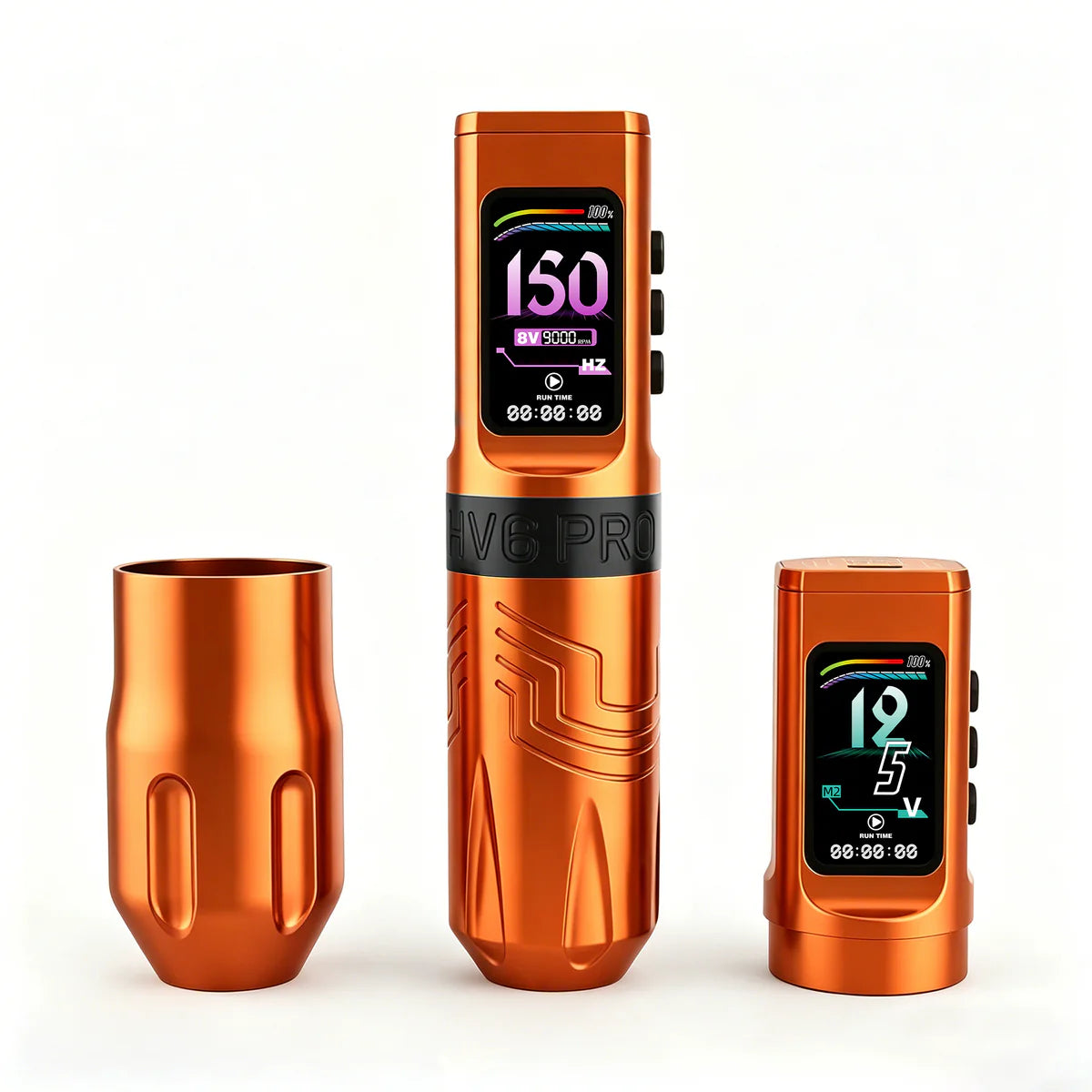 INKSOUL® TATTOO MACHINE WIRESLES PEN 4.2MM STROKES TWO GRIPS TWO BATTERIES TWO MODES 2 IN 1 | HV6 PRO