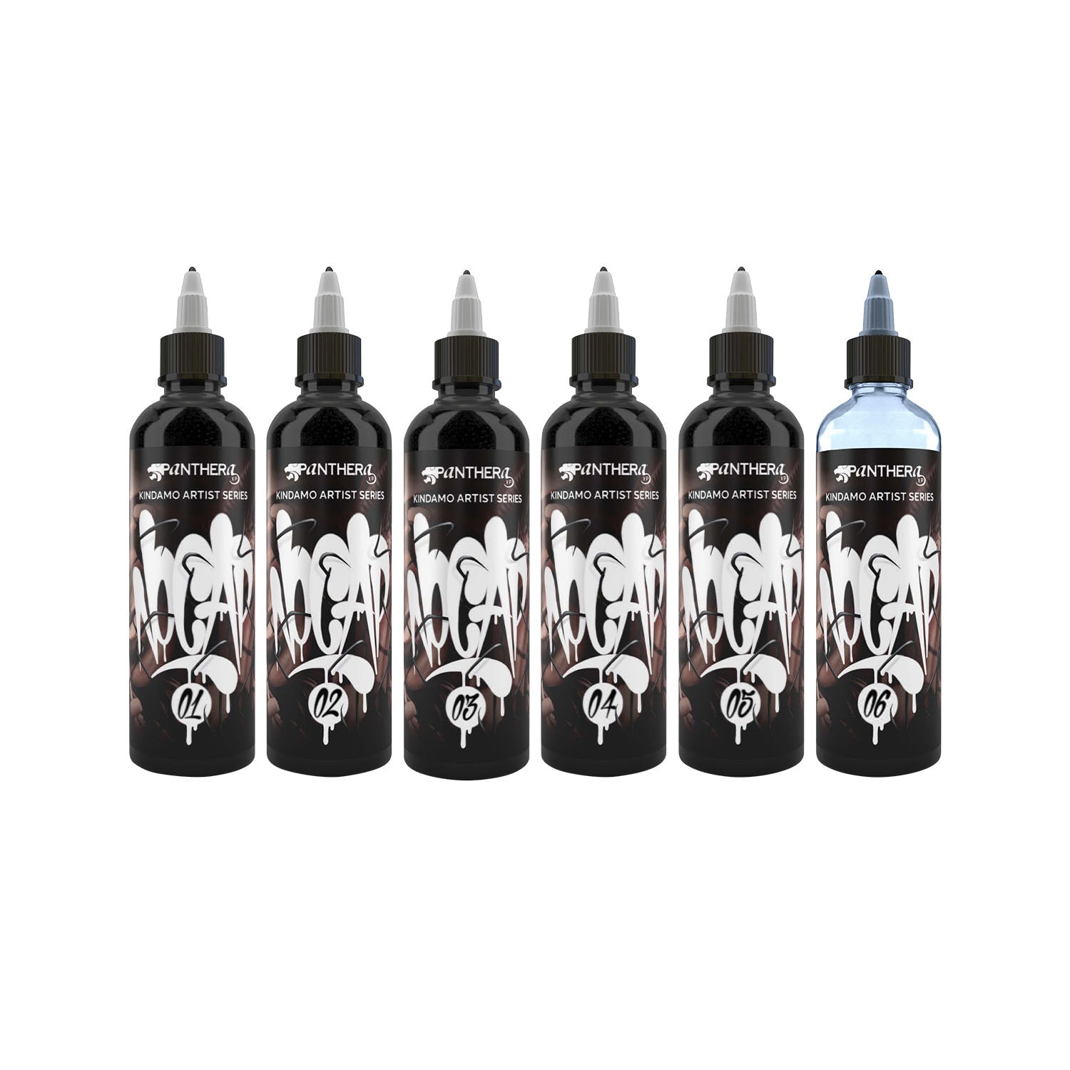Panthera Black Ink x Kindamo Set - 6x 150ml (EU REACH Version)