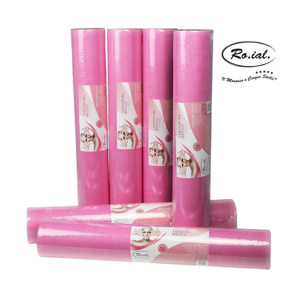Housse de lit TNT-PLP noire/rose - 60cm x 70mètres - emballage de 6 unités