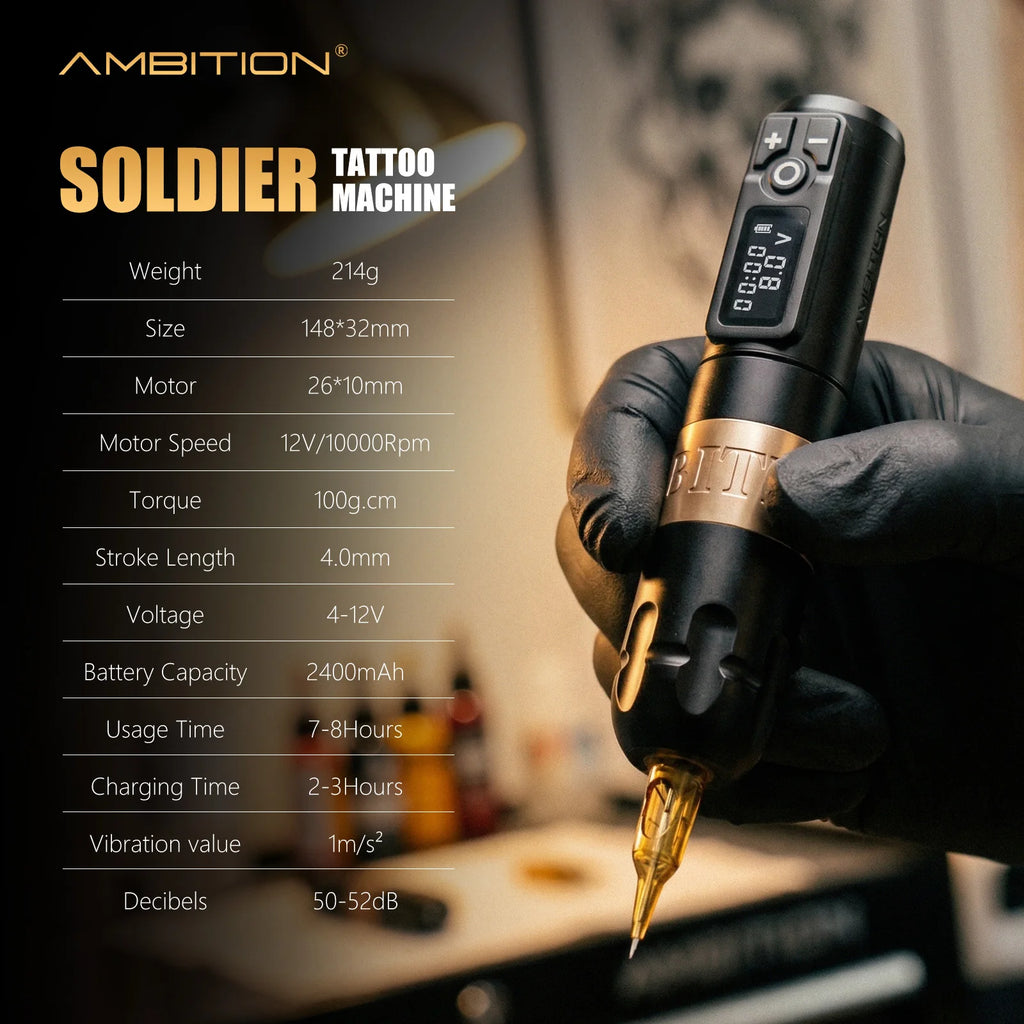 Ambition Soldier Tattoo kit & Tattoo Printer