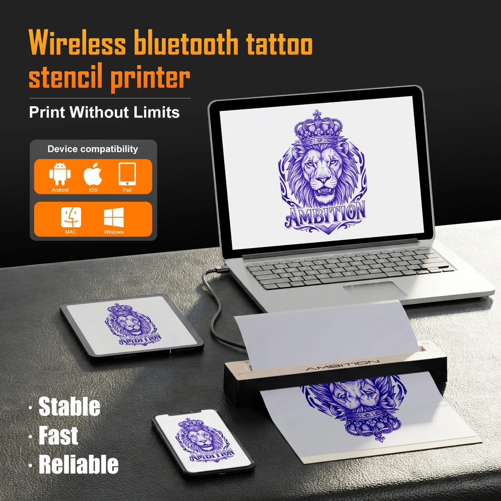 Ambition Tattoo Printer + 10pcs transfer paper