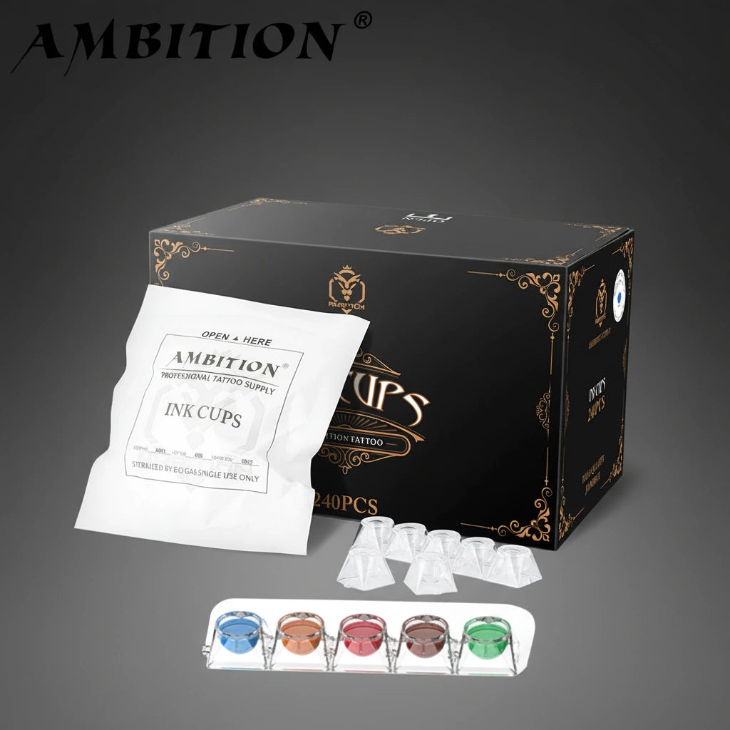 Ambition 240pcs Tattoo Ink Cups 1.2ML