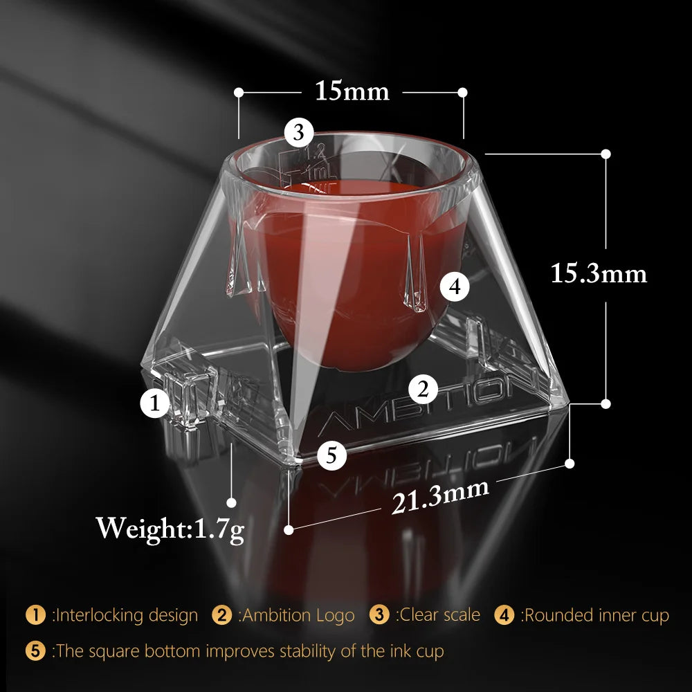 Ambition 240pcs Tattoo Ink Cups 1.2ML