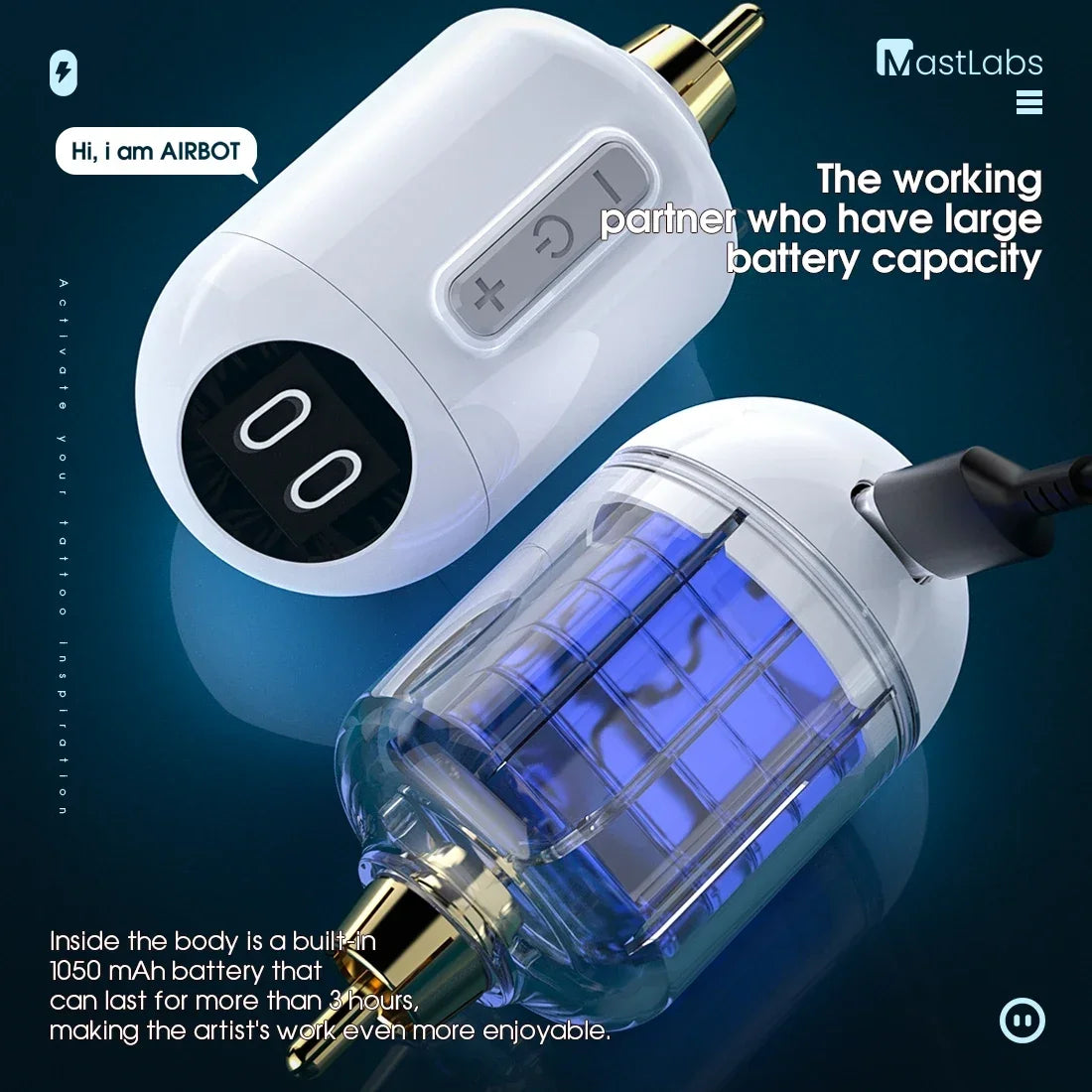 Mastlabs Tattoo Battery 1050mAh