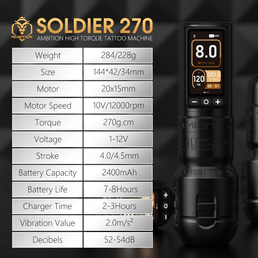 ambition soldier 270 tattoo pen