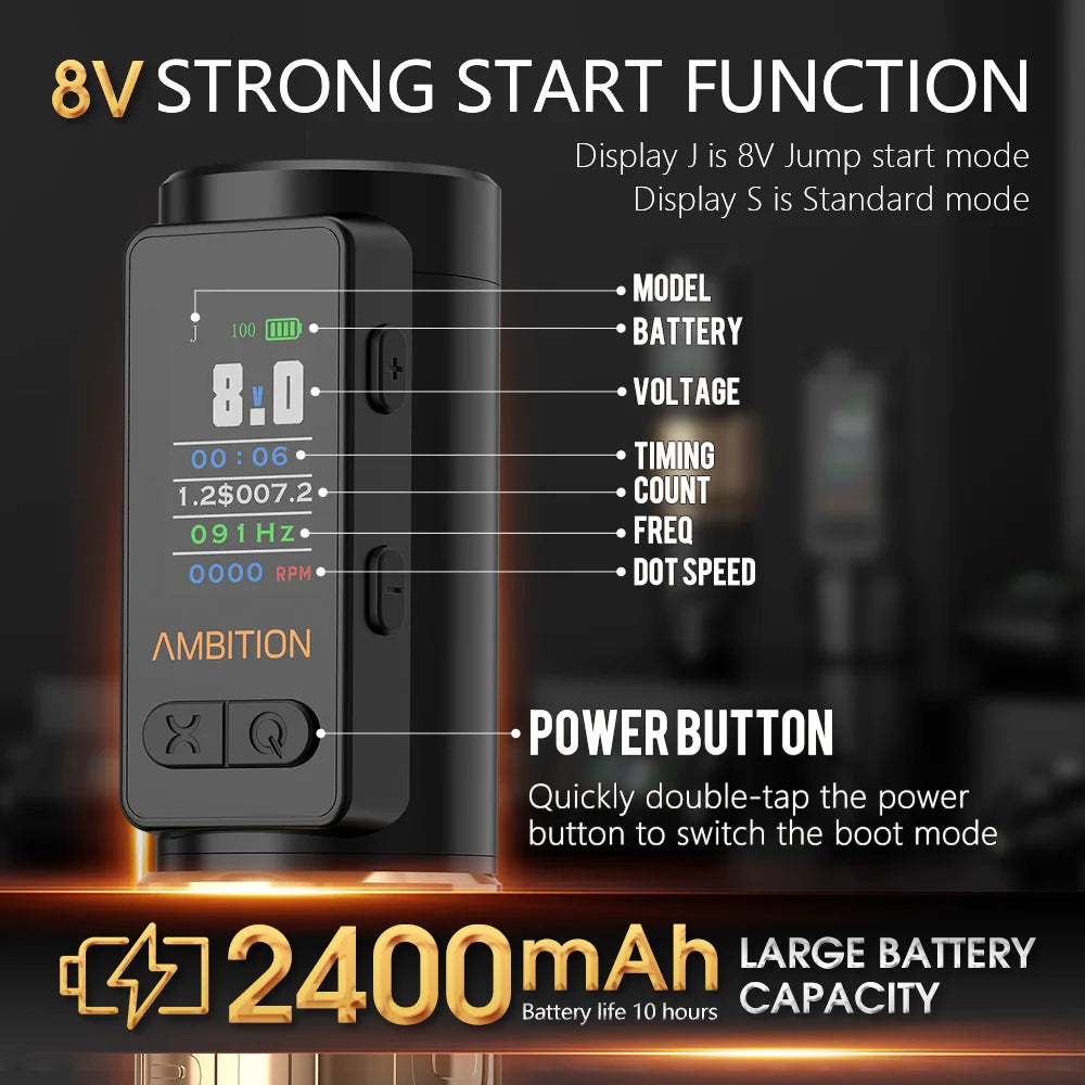 ambition soldier max wireless tattoo pen machine