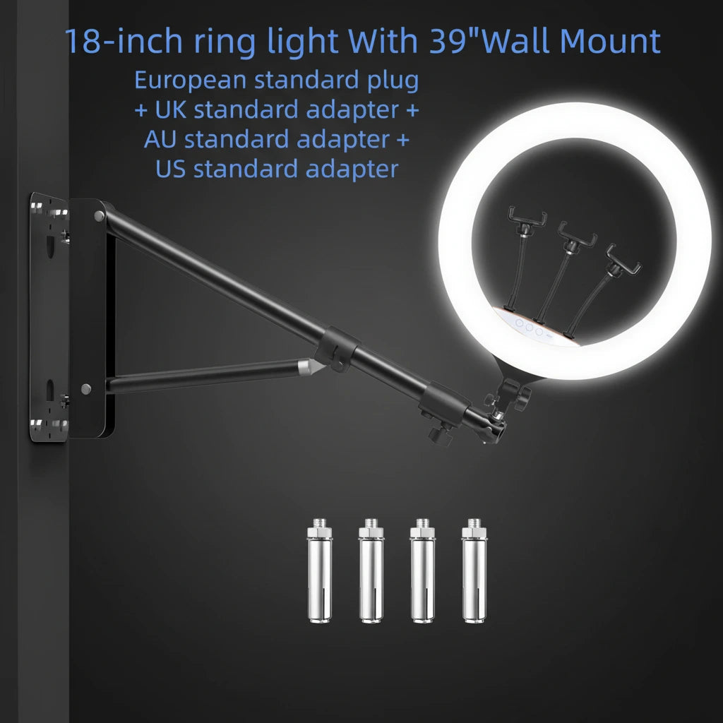 Pro Tattoo Ring Light – Wall Mount Studio Edition