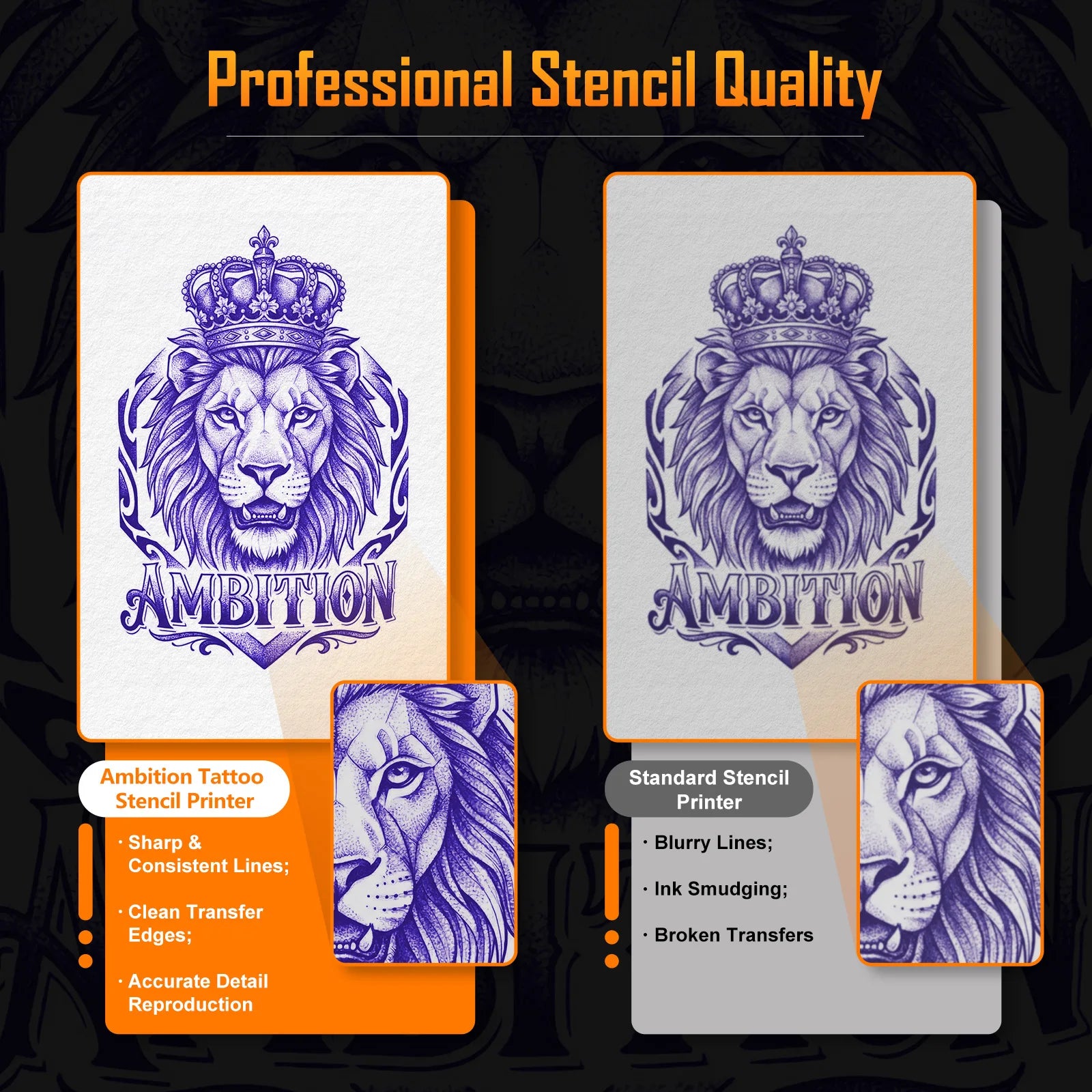 Ambition Tattoo Printer + 10pcs transfer paper