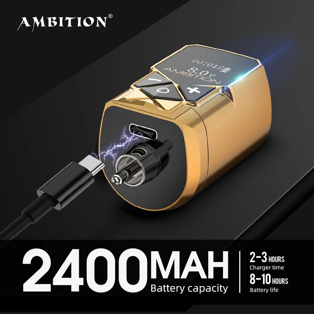 Ambition Kuark Tattoo Battery  RCA