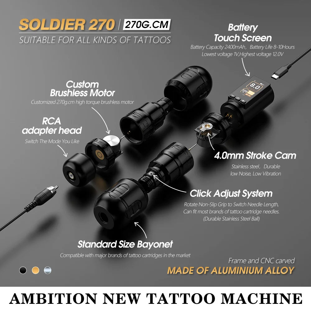 ambition soldier 270 tattoo pen