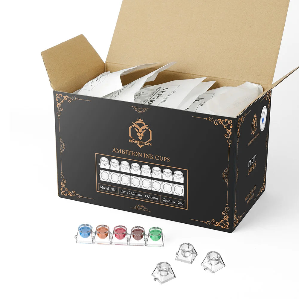 Ambition 240pcs Tattoo Ink Cups 1.2ML