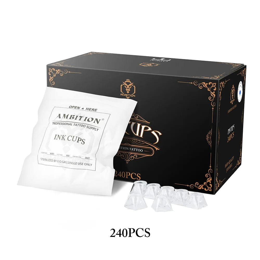 Ambition 240pcs Tattoo Ink Cups 1.2ML