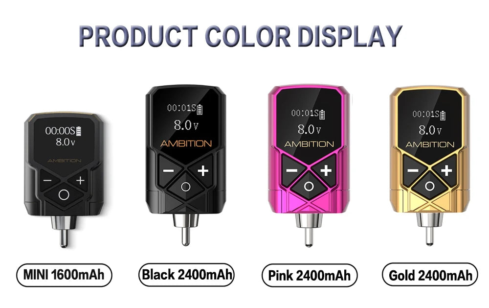 Ambition Kuark Tattoo Battery  RCA