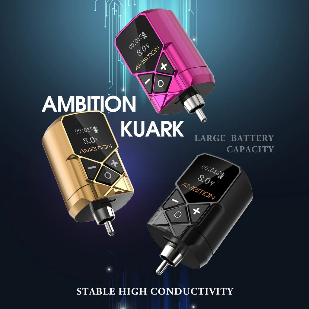 Ambition Kuark Tattoo Battery  RCA