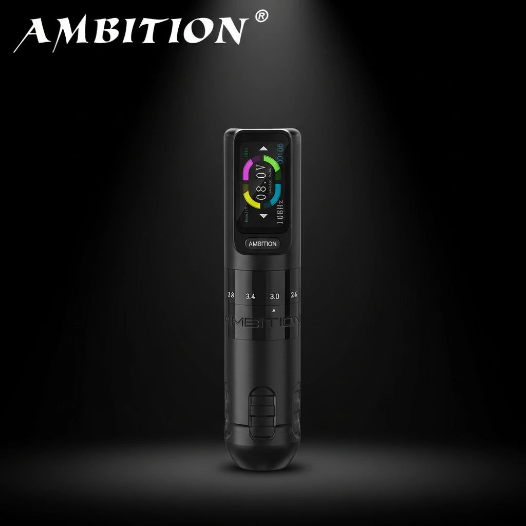 machine à tatouer sans fil ambition seher pro avec 6 coups de longueur 2,2 mm-4,2 mm
