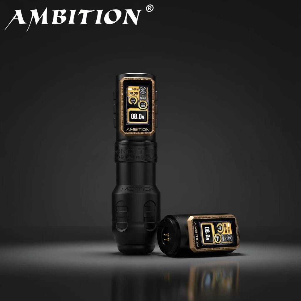 ambition epoch max wireless tattoo pen machine with 9 strokes length 1.0mm-5.0mm