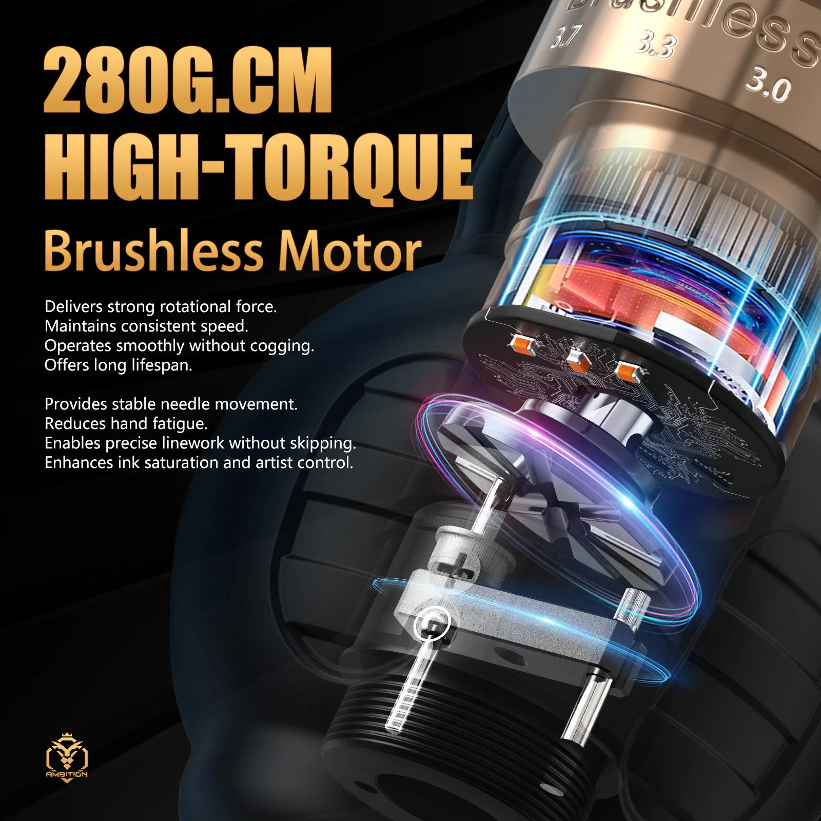 ambition ninja max 280                           7 strokes2.4mm-4.5mm