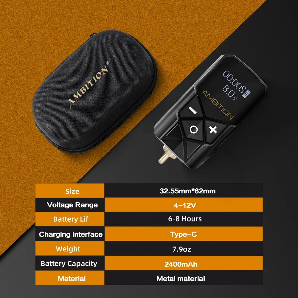 Ambition Kuark Tattoo Battery  RCA