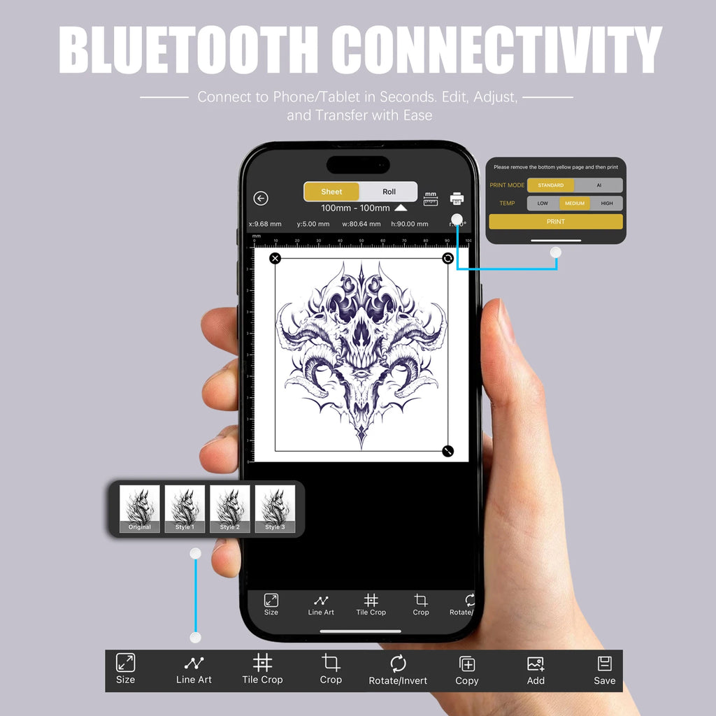 Dragonhawk M6 Portable Tattoo Printer